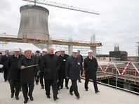 Александр Лукашенко во время посещения площадки строительства Белорусской АЭС, 9 октября 2015 года
