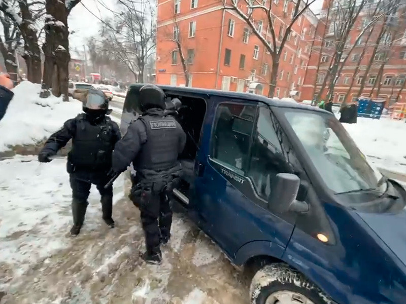 Момент задержания Юлии Навальной, 31 января 2021 года