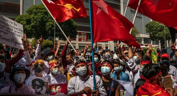Мьянма протесты