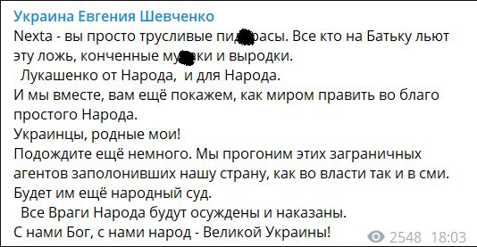 Шевченко об оппозиции